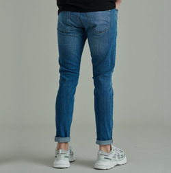 David stretch jeans Mid blue denim - Clean cut 