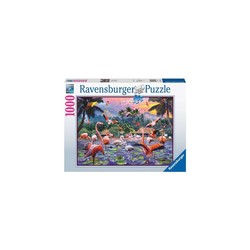 Ravensburger puslespel 1000 Rosa flamingoer  1000 bitar - Salg