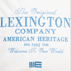 Putetrekk Med Lexington Logo I Tvill 50x50 White/Blue - Lexington