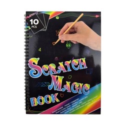 MAGIC COLOR SCRATCH BOK A4 10 ARK M/PENN Scratch Magic Book - Hobby