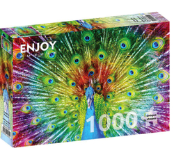 Enjoy puslespill 1000 Colorful Peacock - levering i Mai 1000 biter - Enjoy puzzle