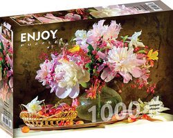 Enjoy puslespill 1000 Peonies Beauty - levering i Mai 1000 biter - Enjoy puzzle
