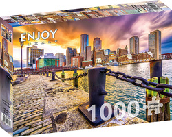 Enjoy puslespill 1000 Boston Harbor at Dusk, USA - levering i Mai 1000 biter - Enjoy puzzle