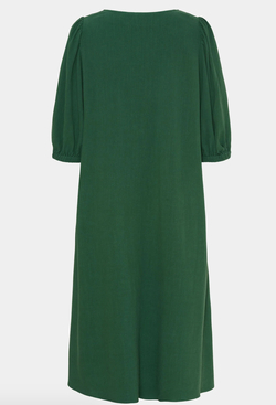 Isay Pearl V-Neck Dress Summer Green - Isay