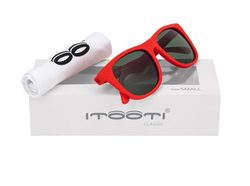 Tootiny solbriller classic rød str.Small Rød (Small) - Småbarns utstyr