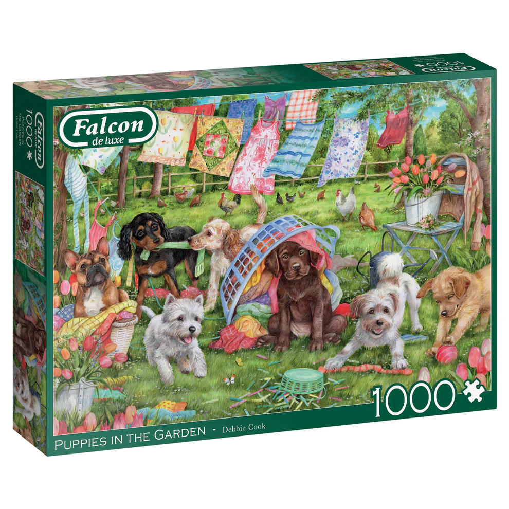FALCON - PUPPIES IN THE GARDEN 1000B Puppies in the garden - Falcon