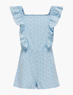 Elly Emb Playsuit Clear sky - KidsOnly 