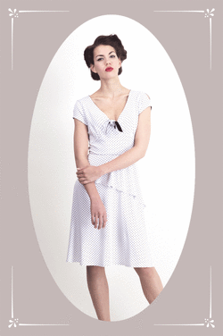 Laundry Dress Cream dots - Mademoiselle Tambour