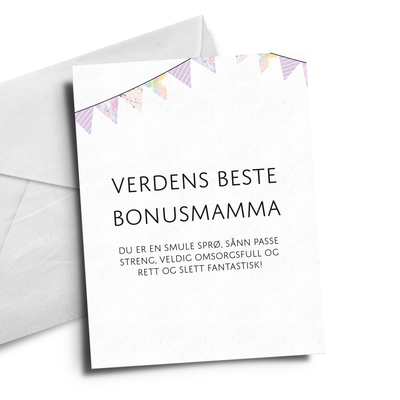 Kort Verdens beste bonusmamma - Happystar