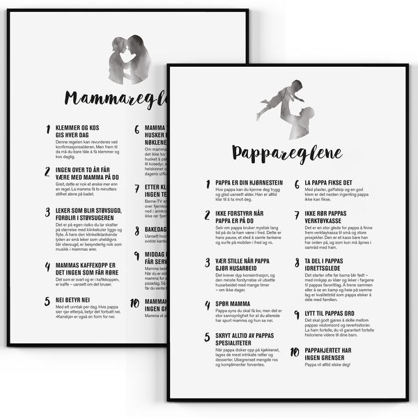 PAKKEPRIS Mamma- og Pappareglene