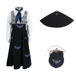 Maxemilia Festdrakt med cape og veske Marine - Maxemilia