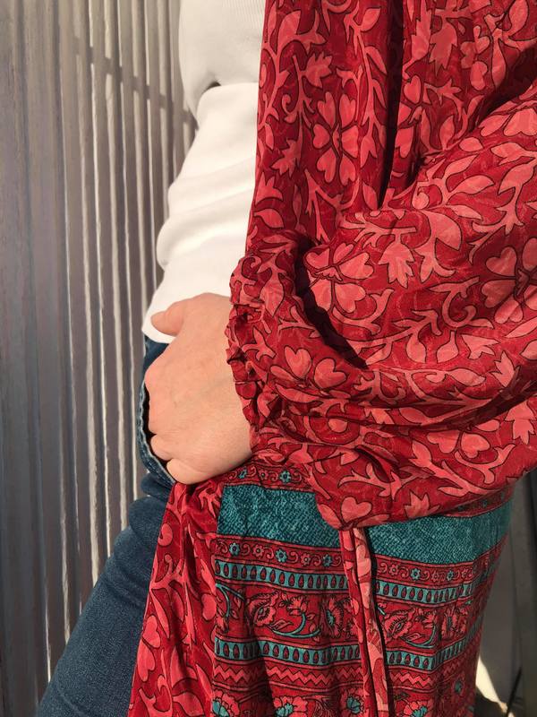 Pocket Long Silk Kimono