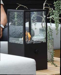 Fire pillar 18x18x45 cm black Trend Collection Svart - Trend Collection