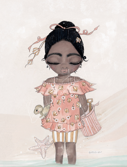 By Christine Hoel - Beach Girl Beach Girl - 30x40 - By Christine Hoel