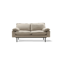 Sofa retro 2-seats cosy beige Beige - HK Living