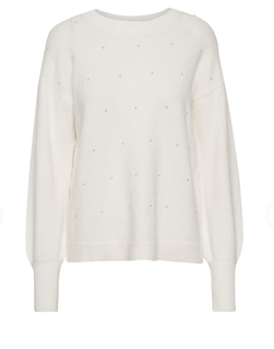 KAFFE - STRIKKET PULLOVER