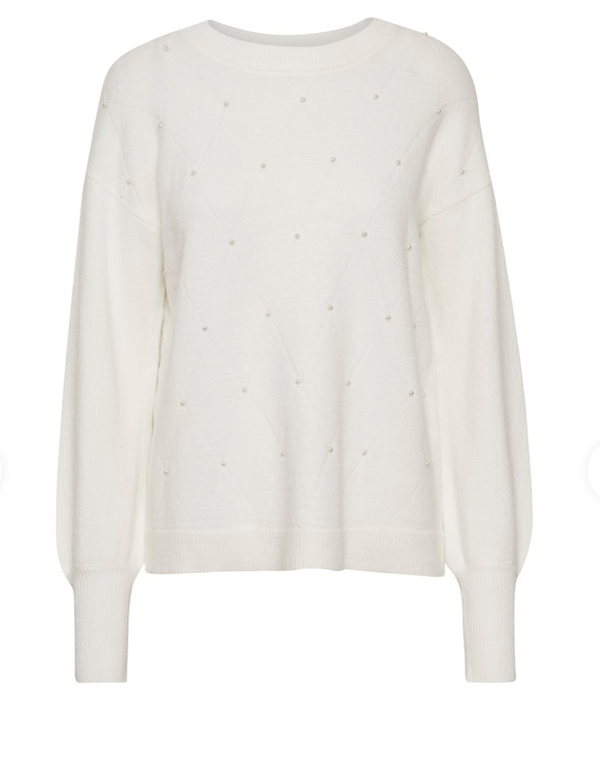 KAFFE - STRIKKET PULLOVER