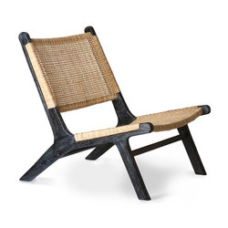 Webbing lounge chair black/natural Svart/natur - HK Living