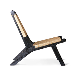 Webbing lounge chair black/natural Svart/natur - HK Living