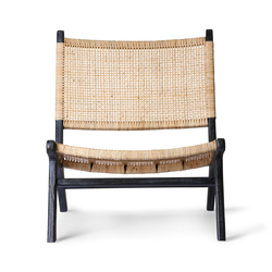 Webbing lounge chair black/natural Svart/natur - HK Living