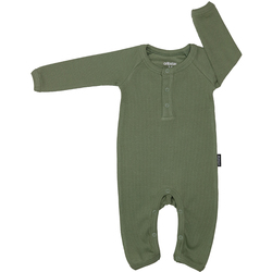 Ribbet romper baby Grønn - Cribstar