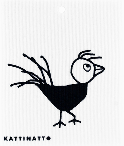 Kjøkkenklut Sort fugl - Kattinatt