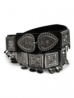 GRÅ PASCAL FESTDRAKT MED KOMPLETT SØLVBELTE OG BUNADSVESKE