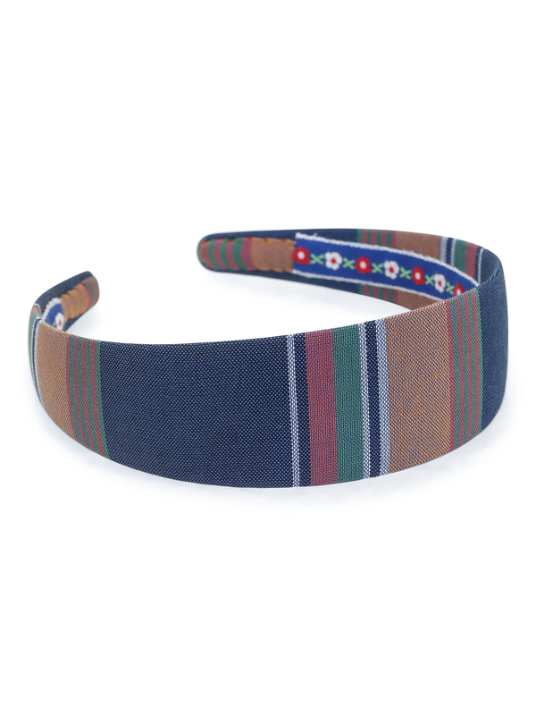 BUNADSHÅRBØYLE NORDLAND STOFF BLÅ