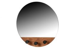 speil med knagger  brun - woood