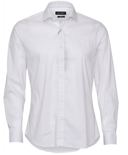 London stretch nano shirt Hvit - Clean cut 
