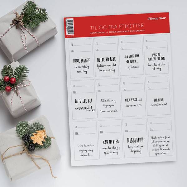  Klister til-og-fra etiketter