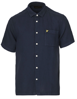 Washed Oxfold Linen Shirt DARK NAVY - Lyle & Scott