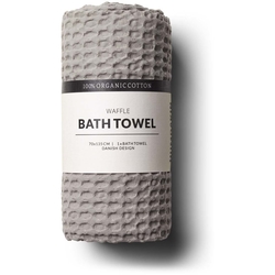 WAFFLE BATH TOWEL light stone - HUMDAKIN