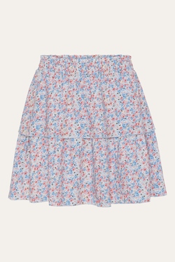 Sally short skirt Blue multi flower - American Dreams