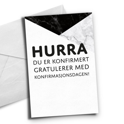 Konfirmasjonskort Hurra du er konfirmert - Happystar