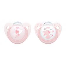 NUK Baby Rose 0-6 Måneder Smokk 2-pack, Silikon