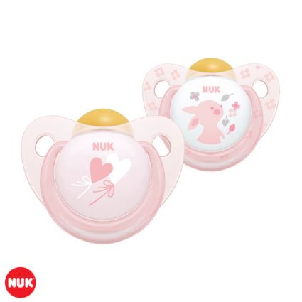 NUK Baby Rose 6-18 Måneder Smokk 2-pack, Lateks