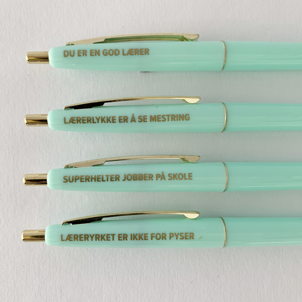 Lærer beskrivelse - Kulepenner med tekst