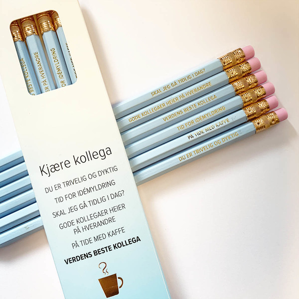 Kollega beskrivelse - Blyanter med tekst