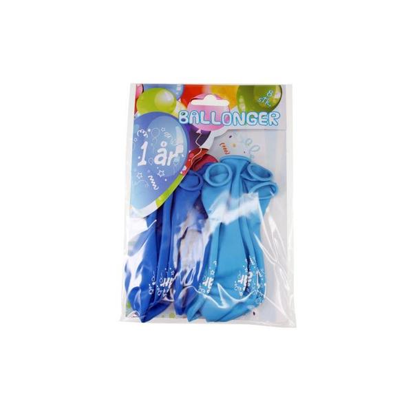 Ballonger 8pkn 1år blå