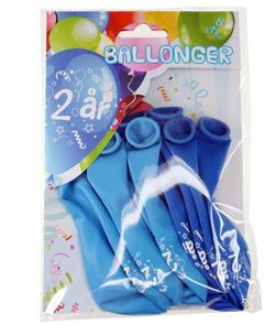 Ballongar 8pk 2år blå 2år blå - Tinka