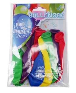 Ballongar 8pk Hipp hipp hurra Hipp hipp hurra - Tinka