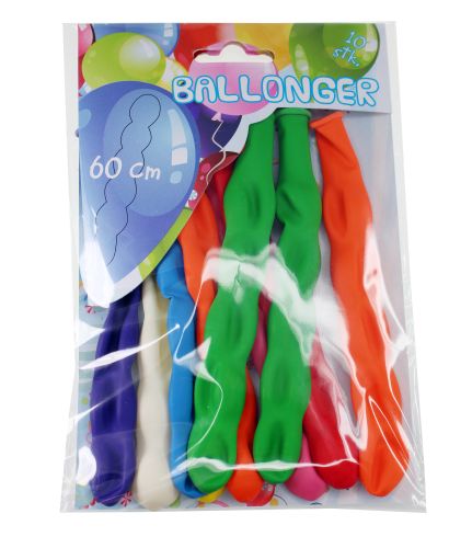 Ballongar 10pk 60cm lange