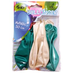 Ballongar 8pk Grøn hvit metallic grøn hvit metallic - Tinka