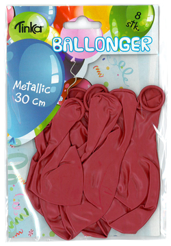 Ballongar 8åk rød metallic rød metallic - Tinka