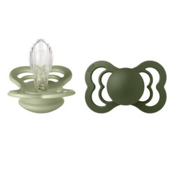 Bibs Supreme 2 PACK Sage/Hunter Green - 1 / Silicone 1 / Silicone  - Bibs
