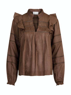 Aroma Voile Blouse Dusty Brown - Neo noir