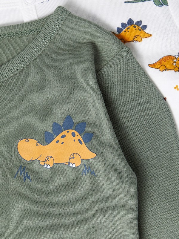 NBMNIGHTSUIT 2P ZIP LAUREL DINO NOOS