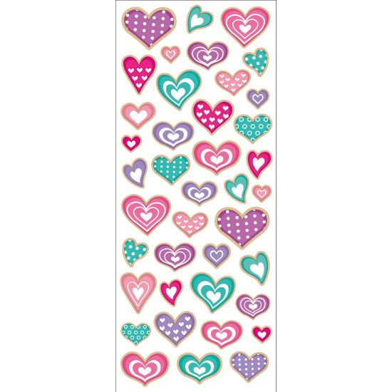Tinka klistremerker Hjerter med mønster