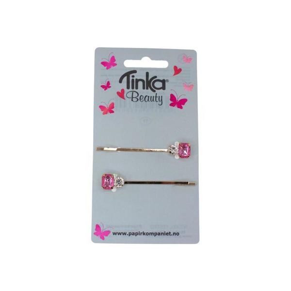 Hårspenne med rosa stener 2stk